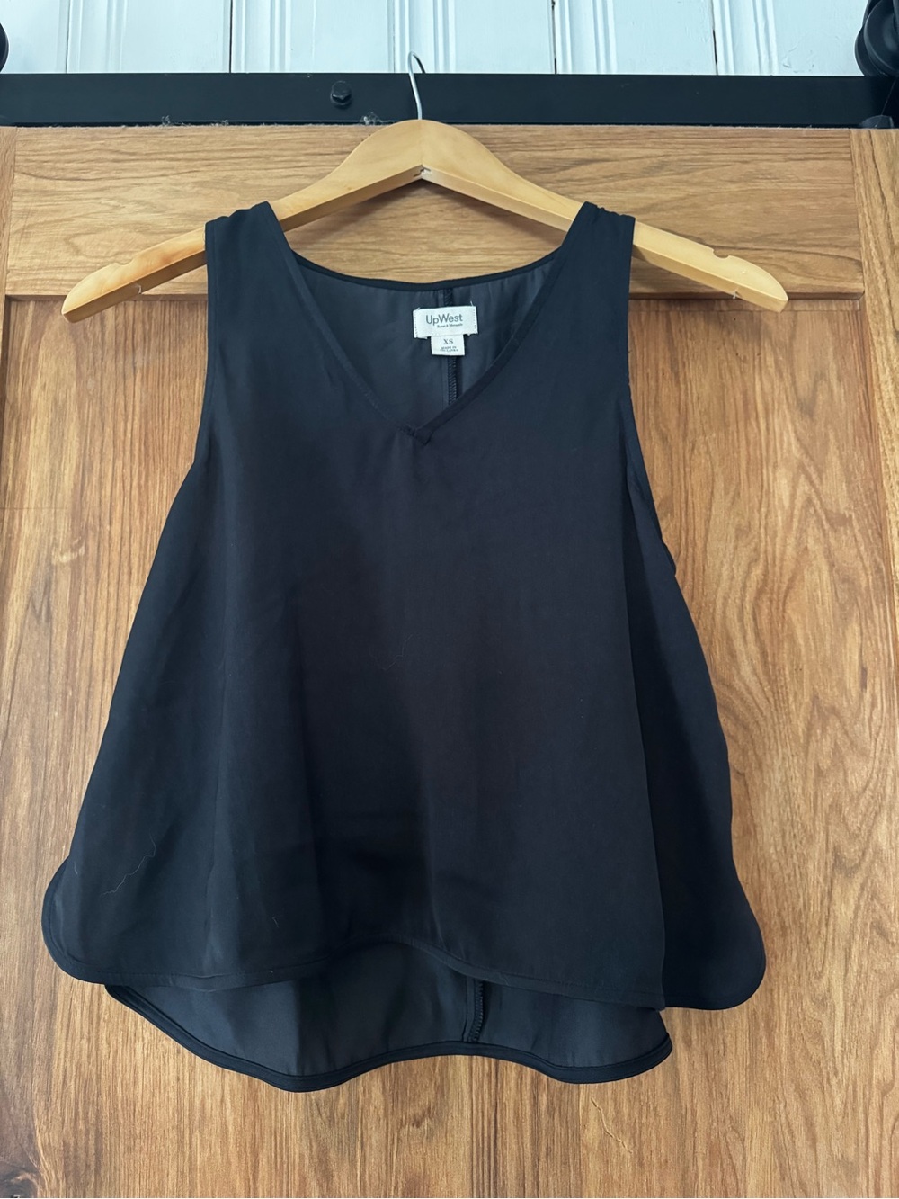 UpWest Black V-Neck Sleeveless Flowy Camisole